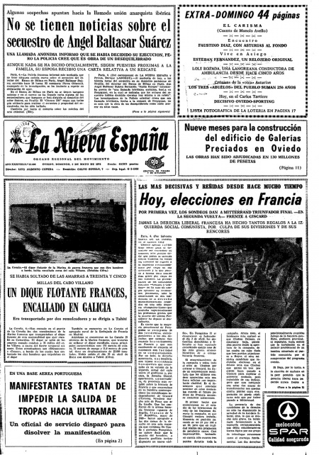 Portada Domingo 5 de  de 1974