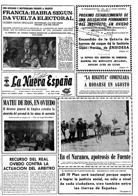 Portada Martes 7 de  de 1974