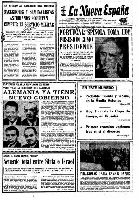 Portada Miércoles 15 de  de 1974