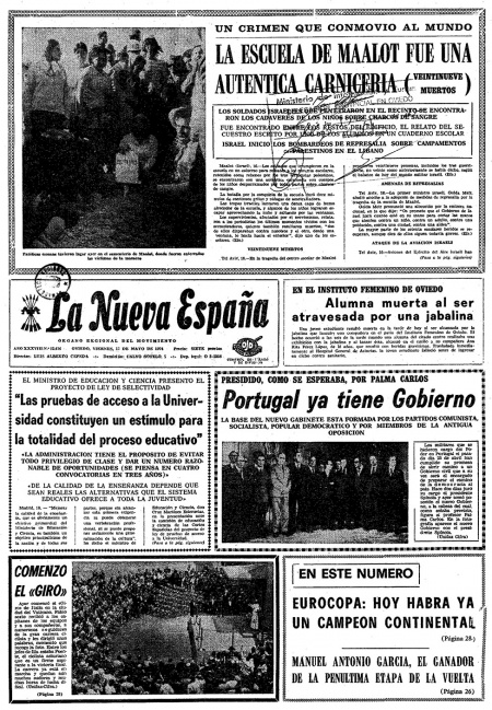 Portada Viernes 17 de  de 1974