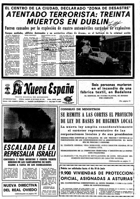 Portada Sábado 18 de  de 1974