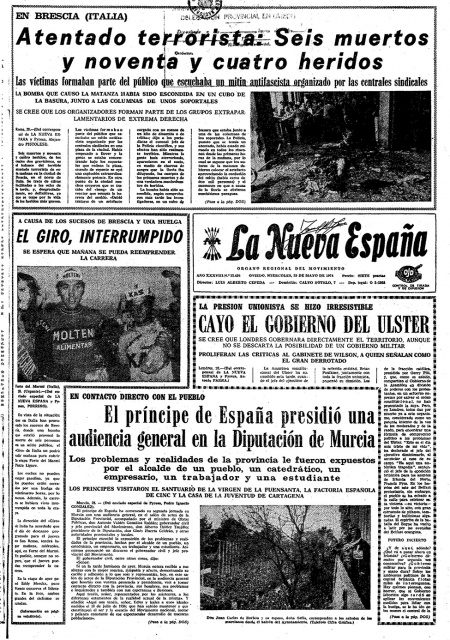 Portada Miércoles 29 de  de 1974