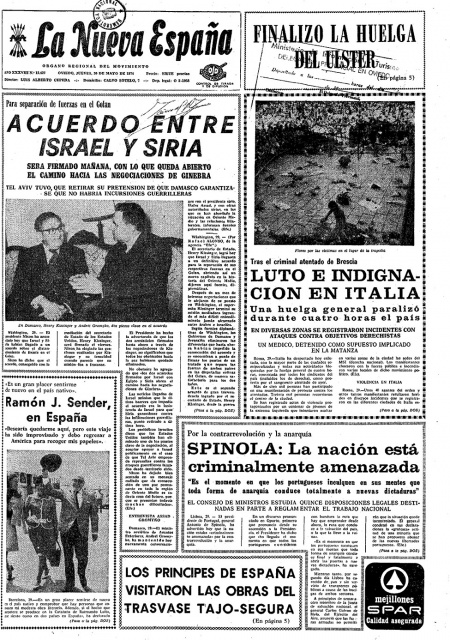 Portada Jueves 30 de  de 1974