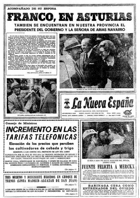 Portada Sábado 1 de  de 1974