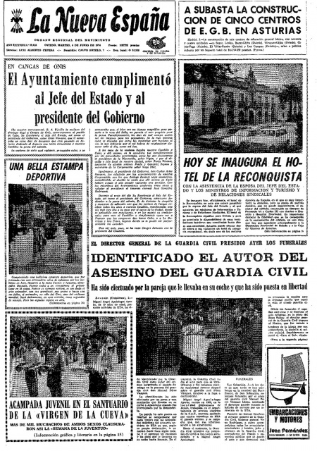Portada Martes 4 de  de 1974