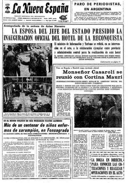 Portada Miércoles 5 de  de 1974