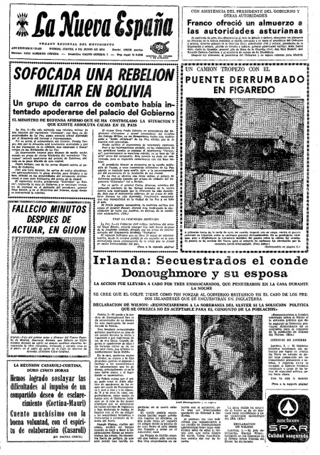 Portada Jueves 6 de  de 1974