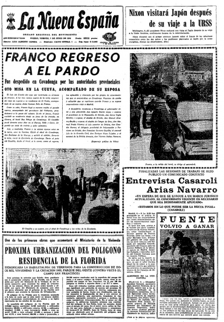 Portada Viernes 7 de  de 1974