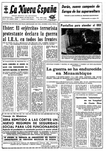 Portada Sábado 8 de  de 1974