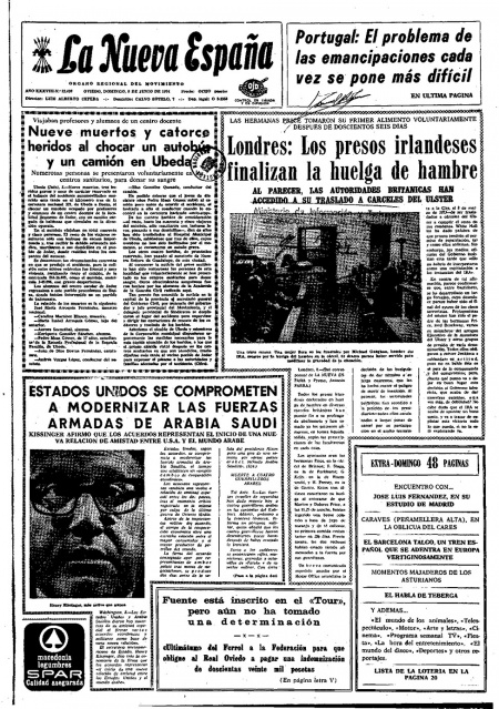 Portada Domingo 9 de  de 1974