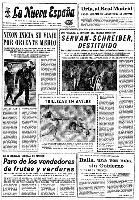 Portada Martes 11 de  de 1974