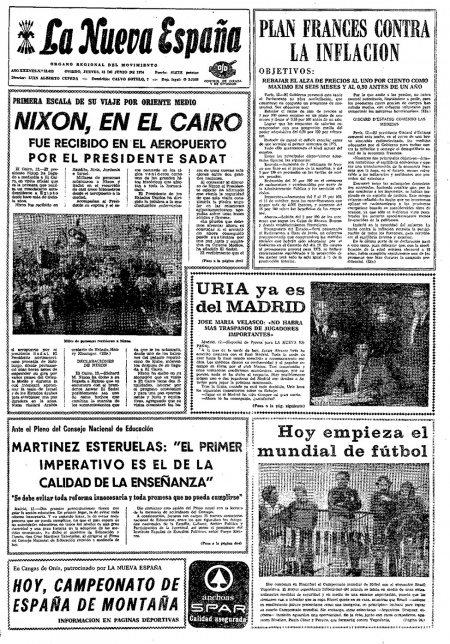 Portada Jueves 13 de  de 1974
