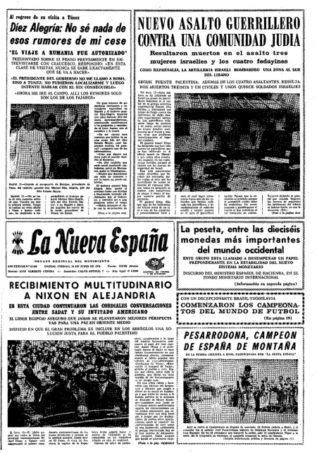 Portada Viernes 14 de  de 1974