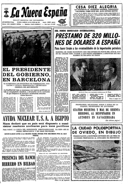 Portada Sábado 15 de  de 1974