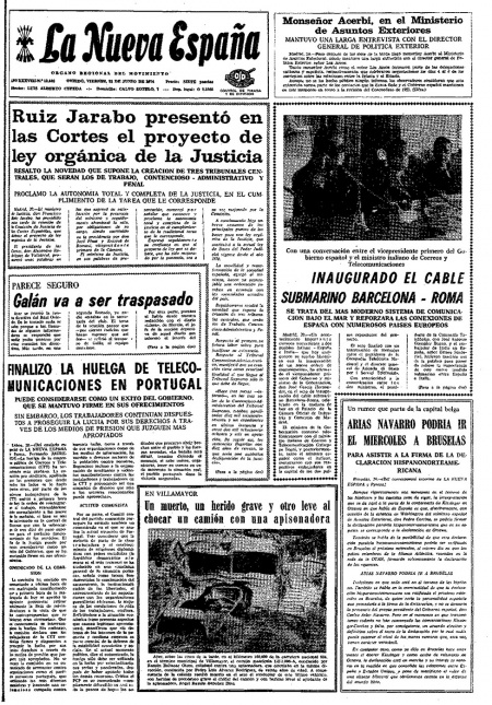 Portada Viernes 21 de  de 1974
