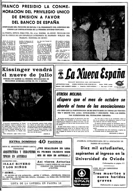 Portada Domingo 23 de  de 1974