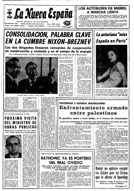 Portada Sábado 29 de  de 1974