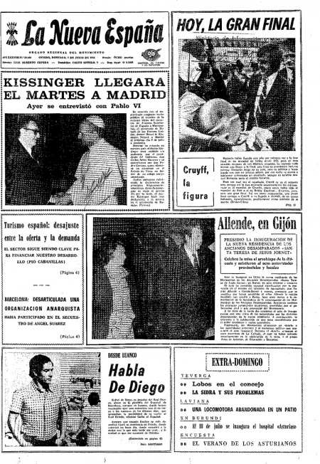 Portada Domingo 7 de  de 1974