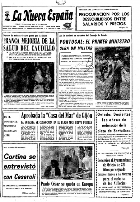 Portada Viernes 12 de  de 1974