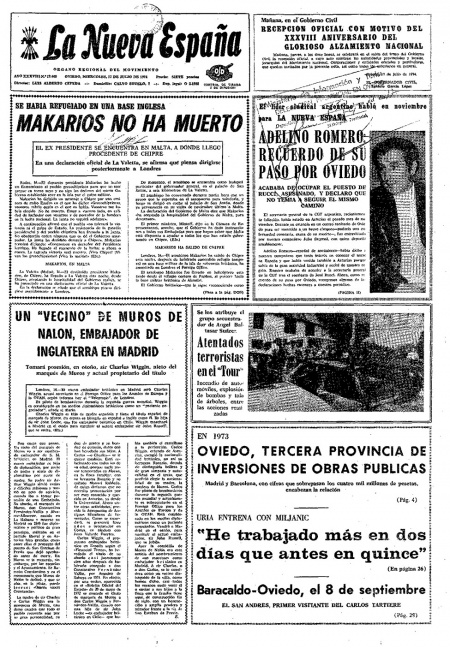 Portada Miércoles 17 de  de 1974