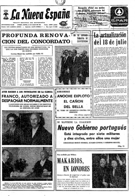 Portada Jueves 18 de  de 1974