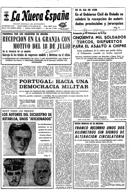 Portada Viernes 19 de  de 1974