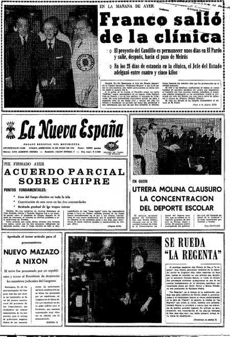 Portada Miércoles 31 de  de 1974