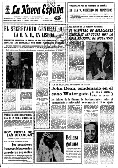 Portada Sábado 3 de  de 1974