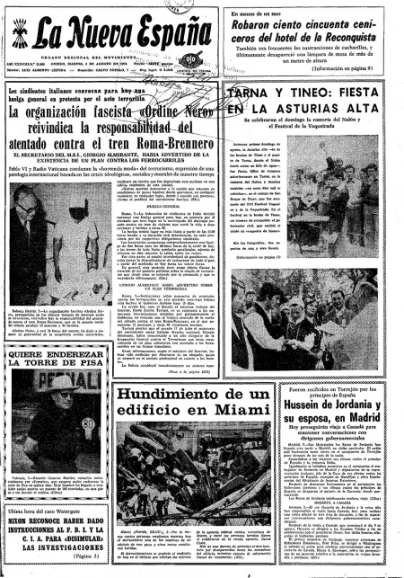 Portada Martes 6 de  de 1974
