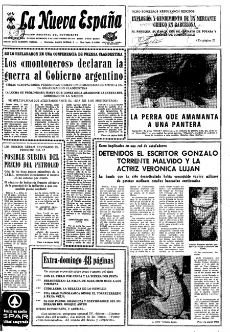 Portada Domingo 8 de  de 1974