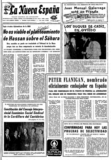 Portada Jueves 19 de  de 1974