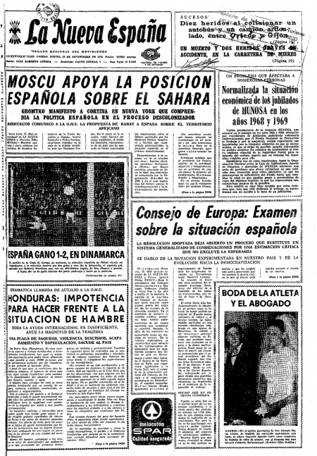Portada Jueves 26 de  de 1974
