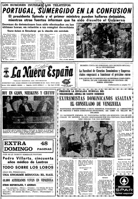Portada Domingo 29 de  de 1974