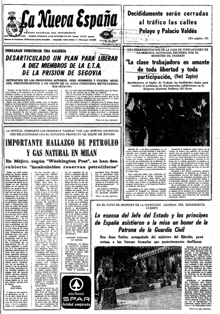 Portada Domingo 13 de Octubre de 1974