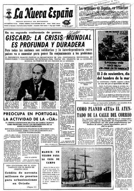 Portada Viernes 25 de Octubre de 1974