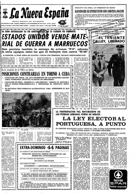 Portada Domingo 10 de Noviembre de 1974