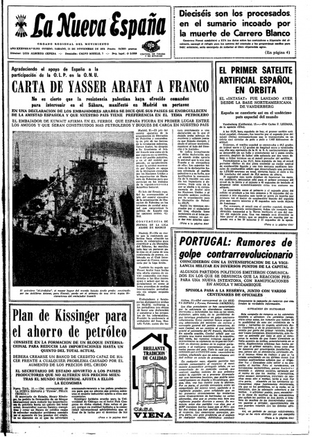 Portada Sábado 16 de Noviembre de 1974