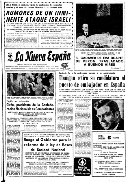 Portada Domingo 17 de Noviembre de 1974