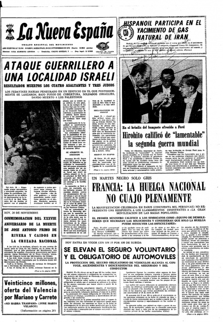 Portada Miércoles 20 de Noviembre de 1974