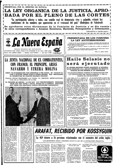 Portada Jueves 28 de Noviembre de 1974