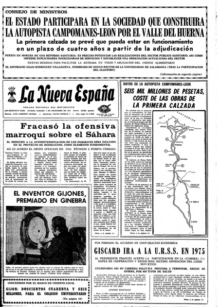 Portada Sábado 7 de Diciembre de 1974