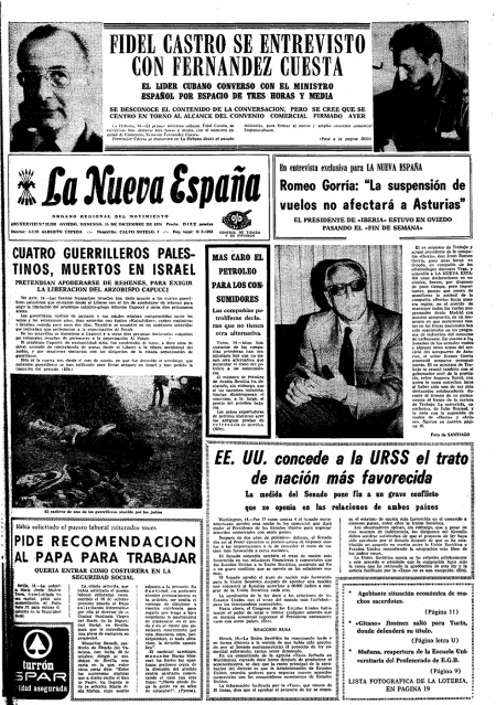 Portada Domingo 15 de Diciembre de 1974