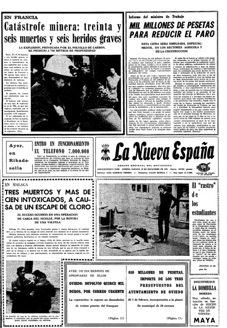 Portada Sábado 28 de Diciembre de 1974