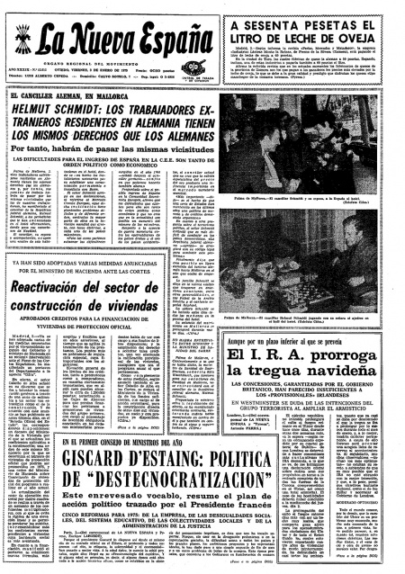 Portada Viernes 3 de  de 1975