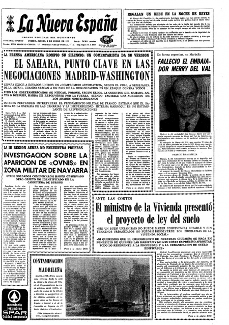 Portada Jueves 9 de  de 1975