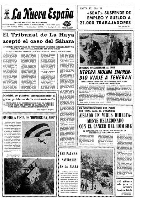 Portada Viernes 10 de  de 1975