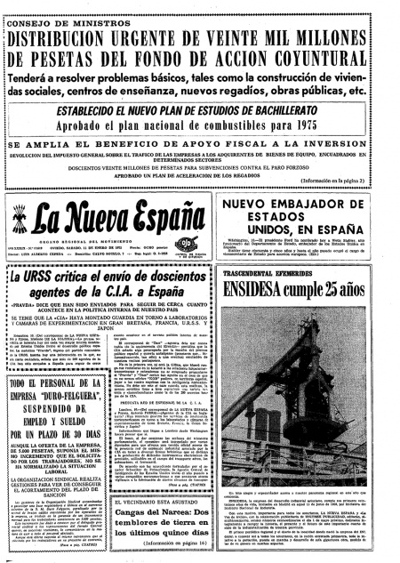 Portada Sábado 11 de  de 1975