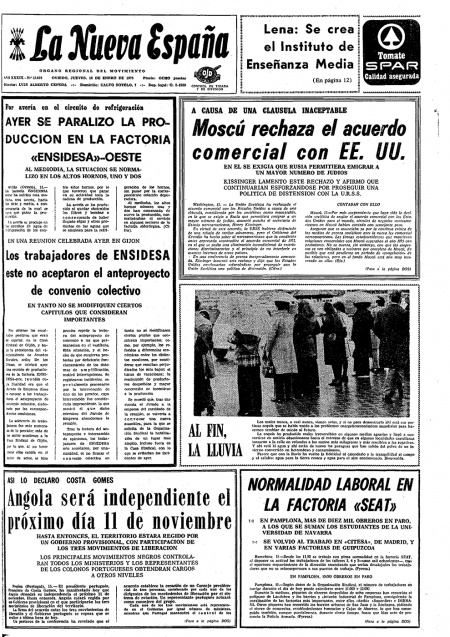 Portada Jueves 16 de  de 1975