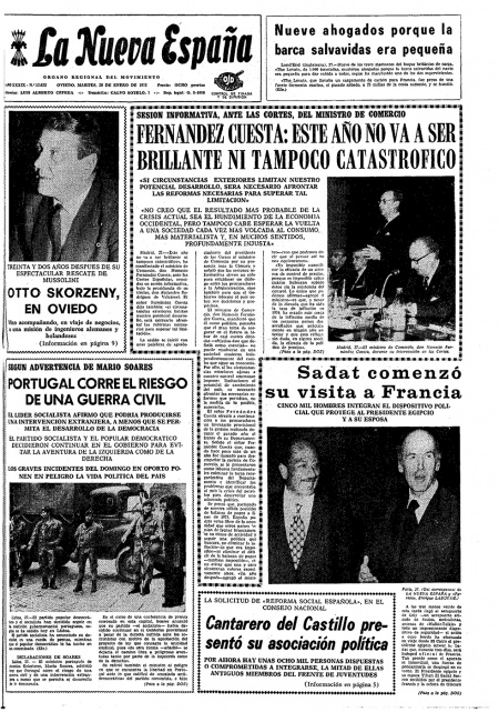 Portada Martes 28 de  de 1975