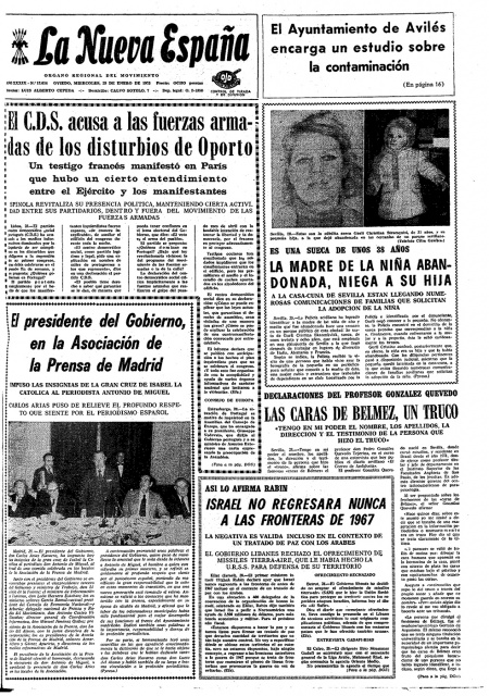 Portada Miércoles 29 de  de 1975
